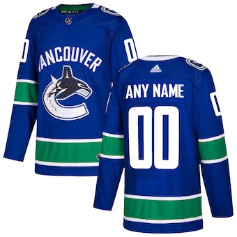 NHL Men adidas Vancouver Canucks Blue Authentic Customized Jersey->customized nhl jersey->Custom Jersey